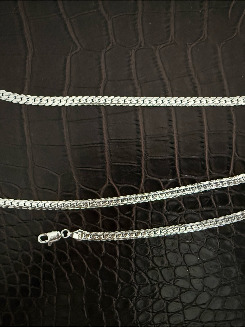 Brand NEW Silver Textured Rope Chain Necklace - Picture 2 of 4